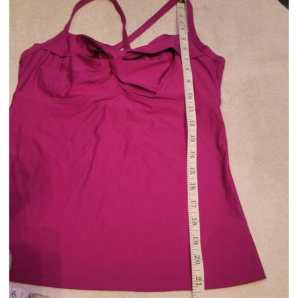 Athleta Womens Twist Up Tankini Tank Top Swim or Athletic Wear Purple 36B/C - Picture 3 of 6